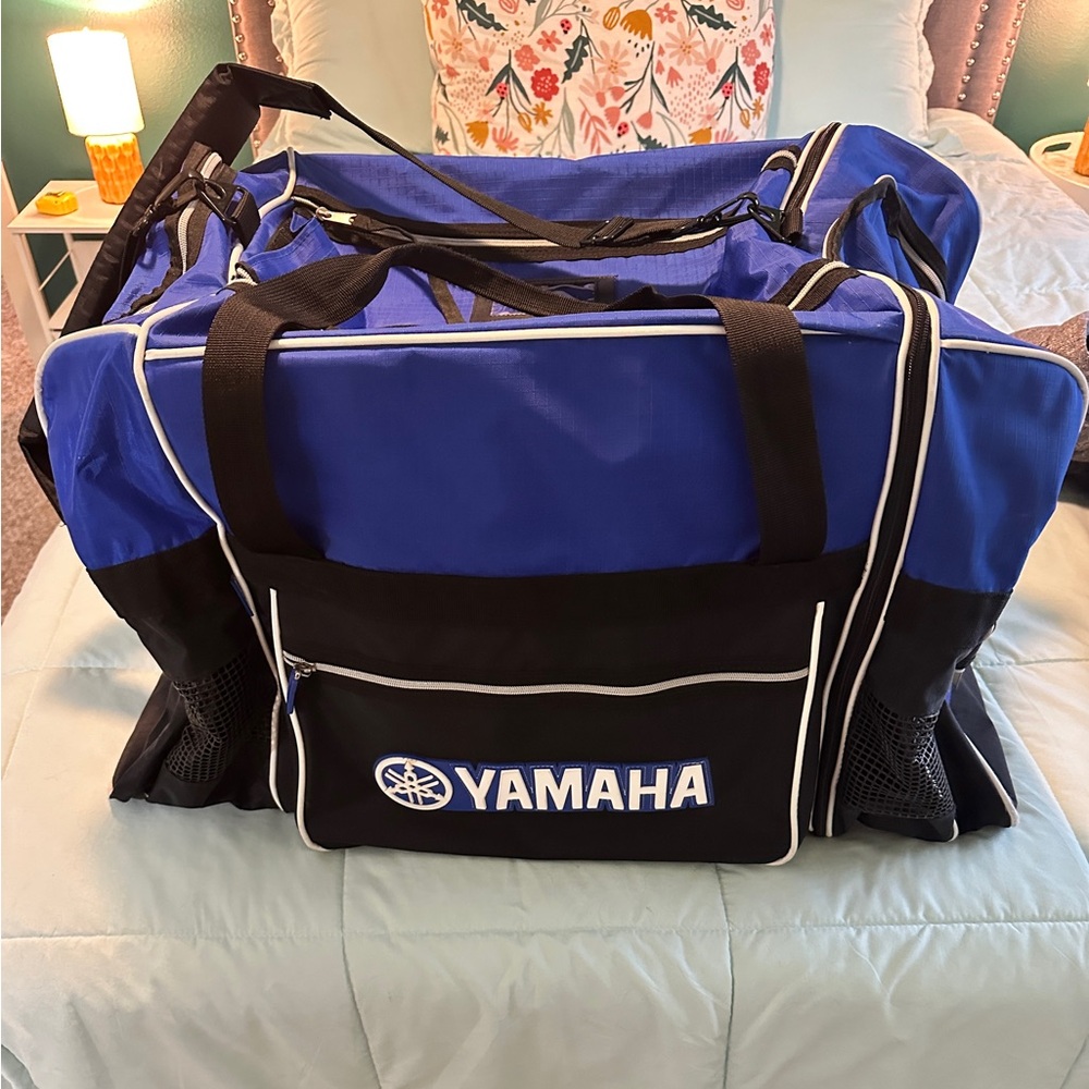 Yamaha Motocross Oversized Gear Duffle Bag - Blue / Black w/ Zip Off Backpack